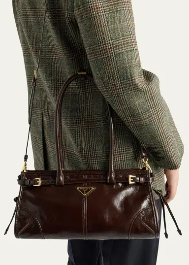 Prada Bonnie Medium Leather Shoulder Bag | Thumbnail 6 Prada Bonnie Medium Leather Shoulder Bag | Thumbnail 6