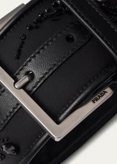 Prada Buckle Embroidered Re-Nylon Wrist Strap | Thumbnail 3