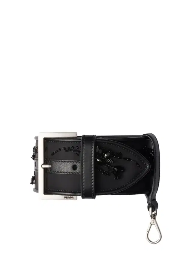 Prada Buckle Embroidered Re-Nylon Wrist Strap