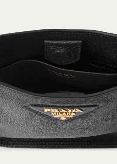 Prada Mini Daino Soft Leather Hobo Crossbody Bag | Thumbnail 3