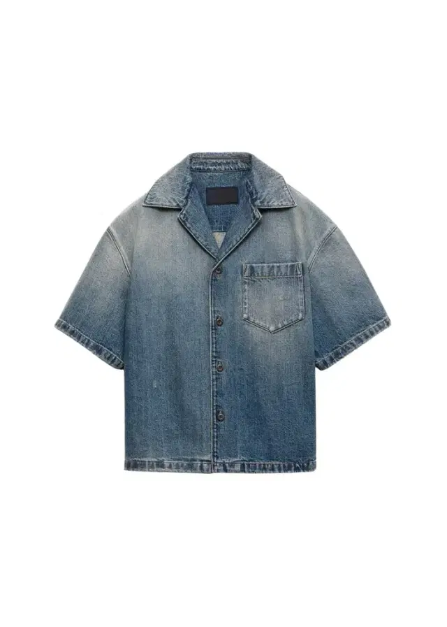 Prada Men's Denim Boxy-Fit Bowling Shirt