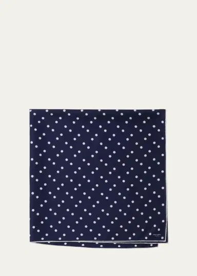 Prada Polka Dot Silk Scarf | Thumbnail 2
