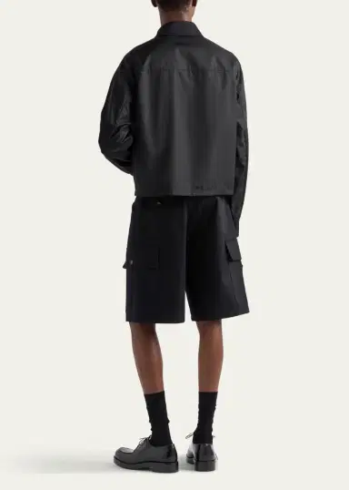 Prada Men's Cropped Re-Nylon Jacket | Thumbnail 3 Prada Men's Cropped Re-Nylon Jacket | Thumbnail 3