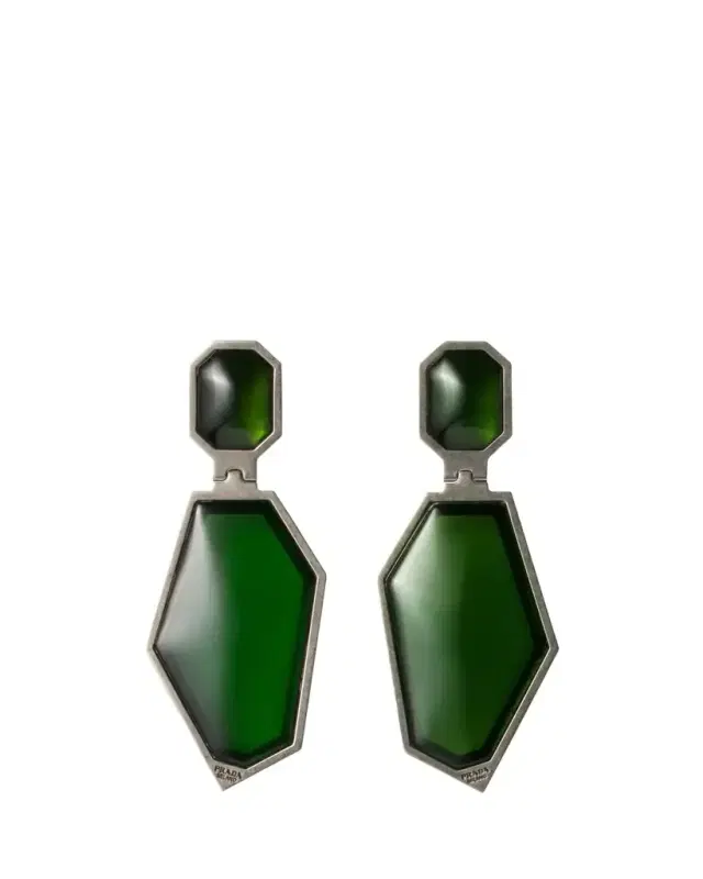 Prada Acrylic Drop Earrings