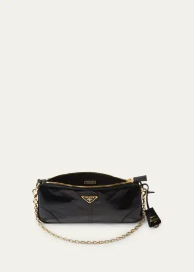 Prada Distressed Leather Shoulder Bag | Thumbnail 3 Prada Distressed Leather Shoulder Bag | Thumbnail 3