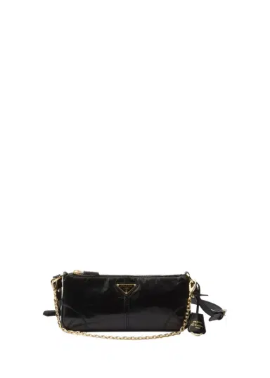 Prada Distressed Leather Shoulder Bag | Thumbnail 1 Prada Distressed Leather Shoulder Bag | Thumbnail 1