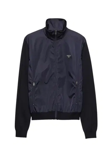 Prada Men's Mix Media Full-Zip Jacket | Thumbnail 1