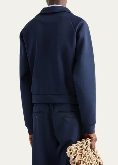 Prada Men's Techno Jersey Full-Zip Jacket | Thumbnail 3
