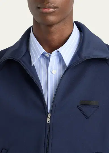 Prada Men's Techno Jersey Full-Zip Jacket | Thumbnail 5