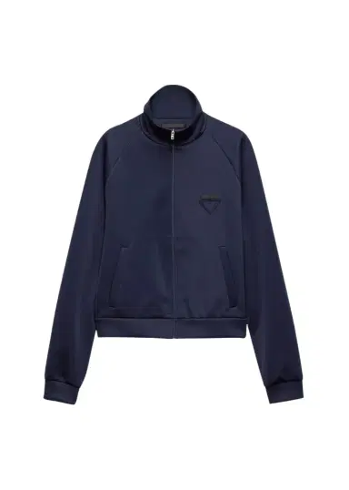 Prada Men's Techno Jersey Full-Zip Jacket | Thumbnail 1