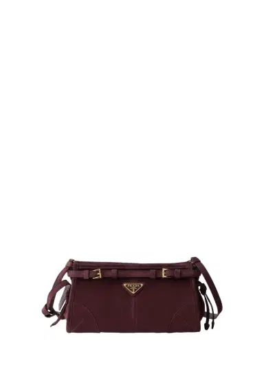 Prada Bonnie Belted Suede Shoulder Bag | Thumbnail 1 Prada Bonnie Belted Suede Shoulder Bag | Thumbnail 1