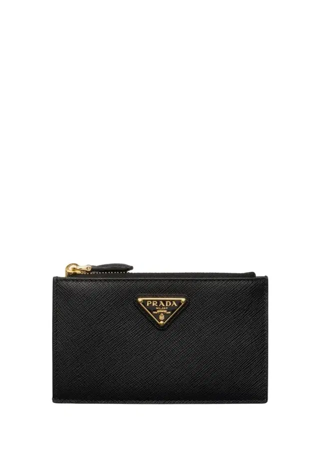 Prada Lips-Print Saffiano Leather Card Holder