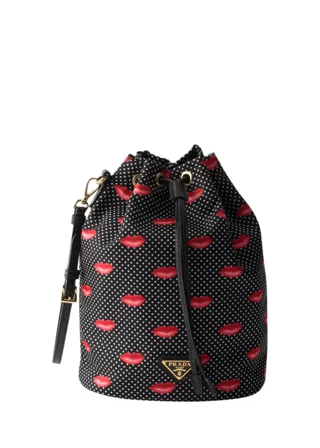 Prada Lips-Print Re-Nylon Pouch Bag