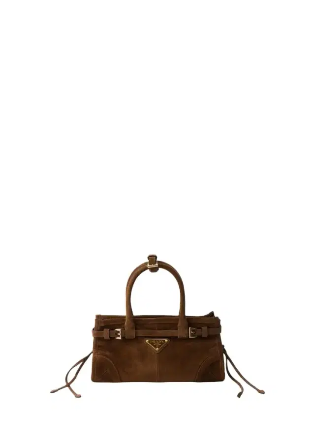 Prada Bonnie Belted Suede Top-Handle Bag