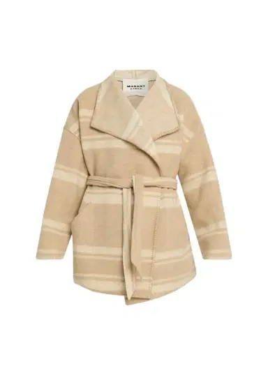 Etoile Isabel Marant Brea Striped Wrap Coat | Thumbnail 1 Etoile Isabel Marant Brea Striped Wrap Coat | Thumbnail 1