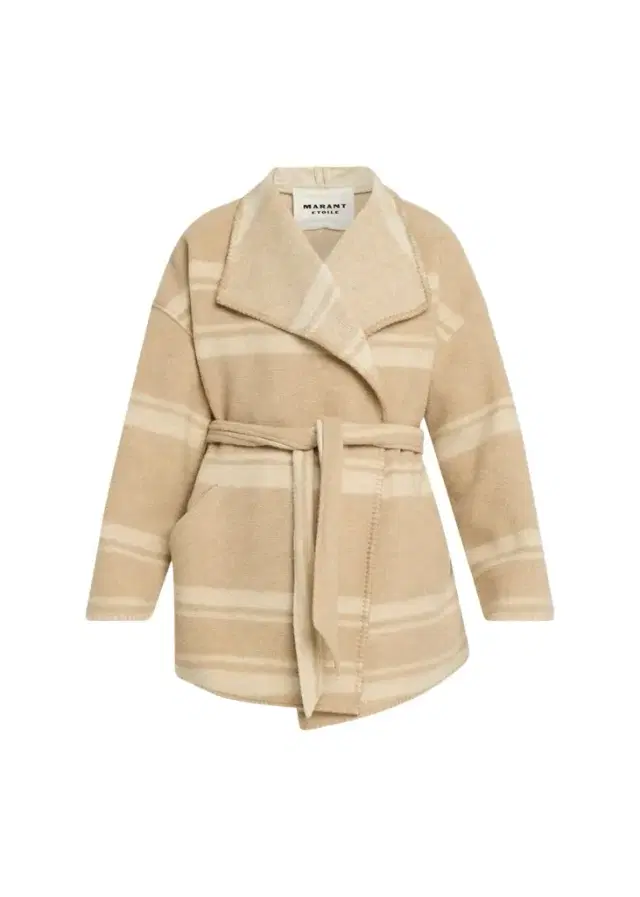 Etoile Isabel Marant Brea Striped Wrap Coat