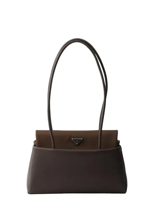 Prada Leather & Re-Nylon Flap Shoulder Bag