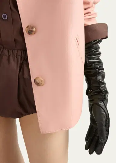 Prada Long Nappa Leather Gloves | Thumbnail 2 Prada Long Nappa Leather Gloves | Thumbnail 2
