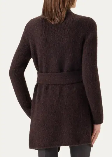 Akris Rib Mouline Cashmere-Silk Open Cardigan | Thumbnail 3
