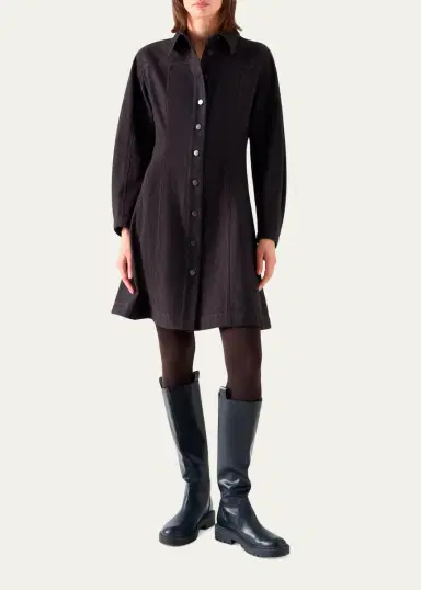 Akris punto Panel Winter Denim Shirtdress | Thumbnail 2