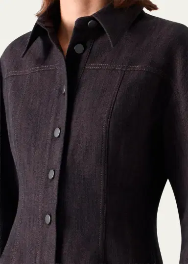 Akris punto Panel Winter Denim Shirtdress | Thumbnail 5