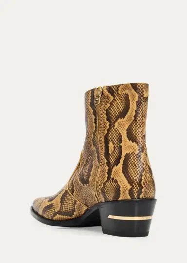 AMIRI Men's Python-Embossed Leather Ankle Boots | Thumbnail 4 AMIRI Men's Python-Embossed Leather Ankle Boots | Thumbnail 4