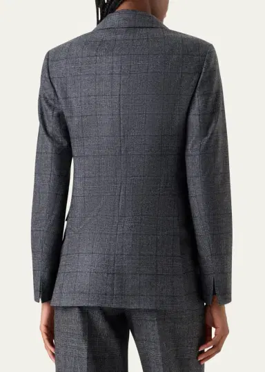 Akris Arie Prince of Whales Wool Flannel Single-Breasted Jacket | Thumbnail 3