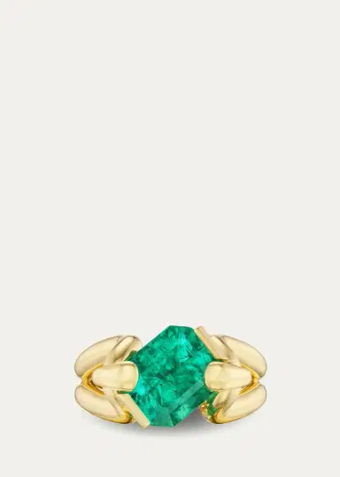 Uniform Object 18K Yellow Gold & Emerald Ring | Thumbnail 3