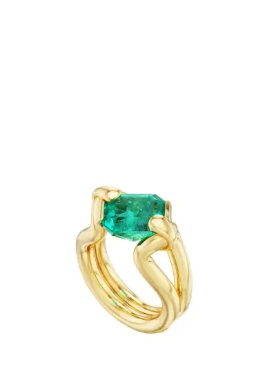 Uniform Object 18K Yellow Gold & Emerald Ring | Thumbnail 1