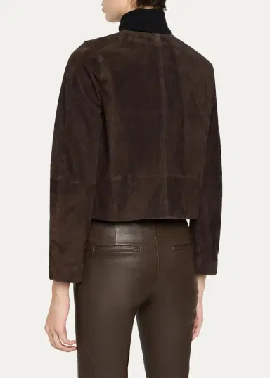 Vince Cropped Suede Jacket | Thumbnail 3
