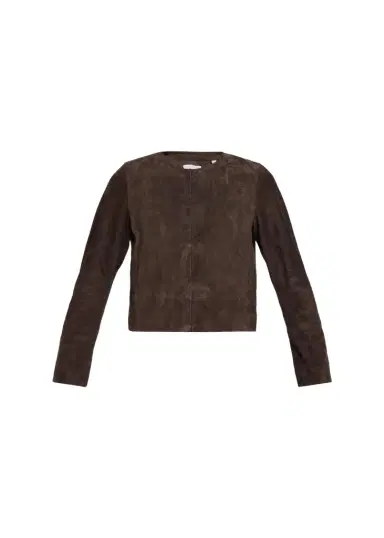 Vince Cropped Suede Jacket | Thumbnail 1