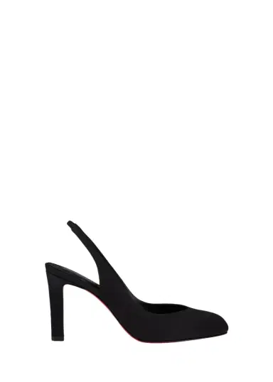 Christian Louboutin 85mm Fanny Love Satin Slingback Pumps | Thumbnail 1