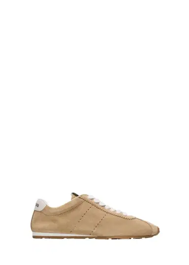 Miu Miu Suede Bicolor Retro Trainer Sneakers | Thumbnail 1 Miu Miu Suede Bicolor Retro Trainer Sneakers | Thumbnail 1
