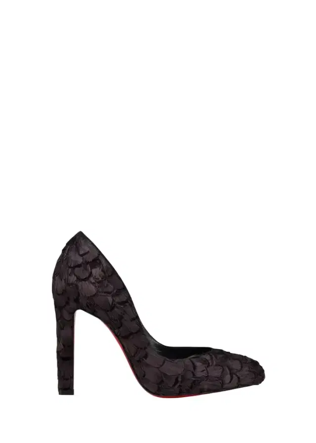 Christian Louboutin 100mm Fanny Silk Feather Pumps