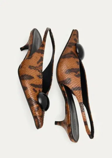 Proenza Schouler Dome Slash 20MM Python-Embossed Leather Slingback Pumps | Thumbnail 5 Proenza Schouler Dome Slash 20MM Python-Embossed Leather Slingback Pumps | Thumbnail 5