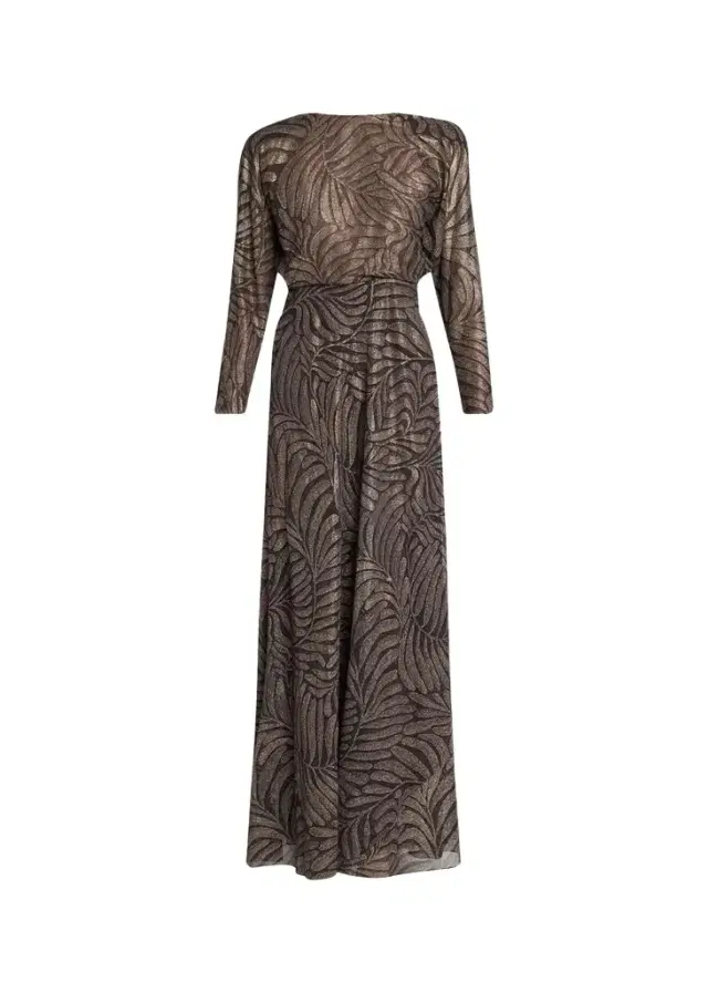 Ralph Lauren Collection Shannen Foiled Chiffon Evening Dress