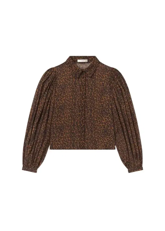 Frame The Silk Prairie Leopard Blouse
