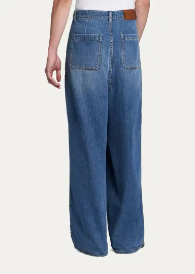 Marni Pleated-Front High-Rise Wide-Leg Jeans | Thumbnail 4