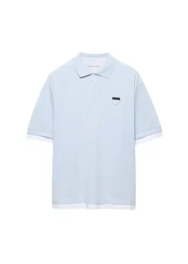 Prada Men's Double-Layer Polo Shirt | Thumbnail 1 Prada Men's Double-Layer Polo Shirt | Thumbnail 1