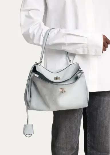Balenciaga Rodeo Small Suede Top-Handle Bag | Thumbnail 2