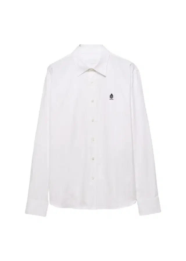 Prada Men's Cotton Oxford Embroidered-Logo Shirt