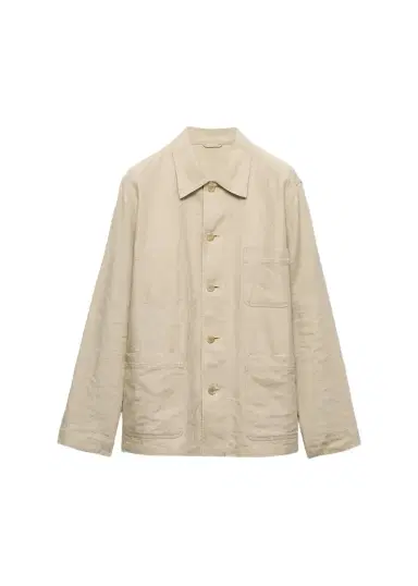 Prada Men's Washed Linen Safari Jacket | Thumbnail 1