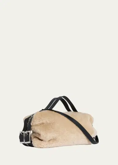 Simone Rocha Biker Belted Faux Fur Shoulder Bag | Thumbnail 2 Simone Rocha Biker Belted Faux Fur Shoulder Bag | Thumbnail 2