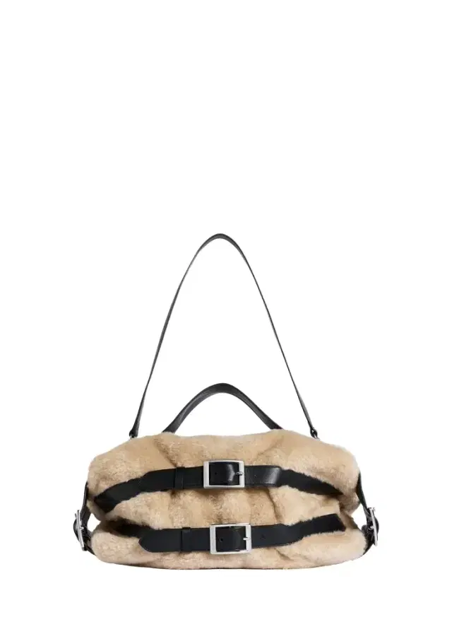 Biker Belted Faux Fur Shoulder Bag Biker Belted Faux Fur Shoulder Bag