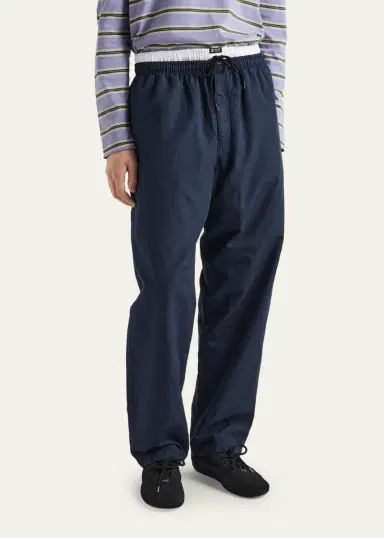 Prada Men's Cotton and Linen Relaxed Pull-On Pants | Thumbnail 4