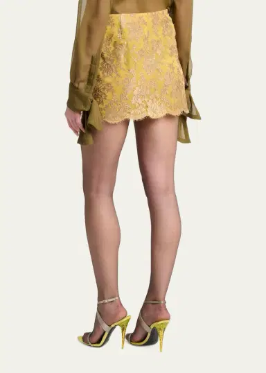 Saint Laurent Lace Mini Skirt | Thumbnail 3 Saint Laurent Lace Mini Skirt | Thumbnail 3