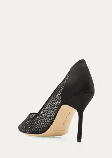 Manolo Blahnik 90mm BBLA Dot Mesh Pumps | Thumbnail 2