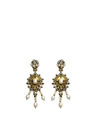 RANJANA KHAN Novalie Pearl Clip-On Earrings | Thumbnail 2