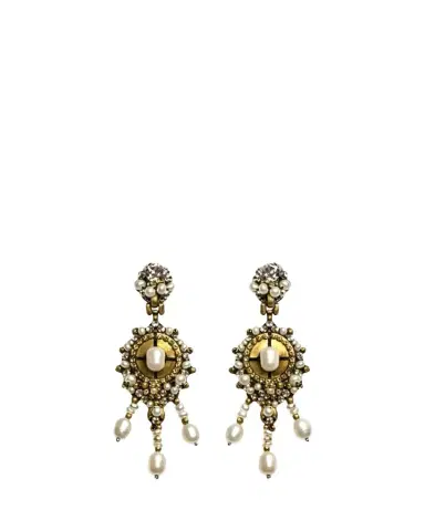 RANJANA KHAN Novalie Pearl Clip-On Earrings | Thumbnail 1