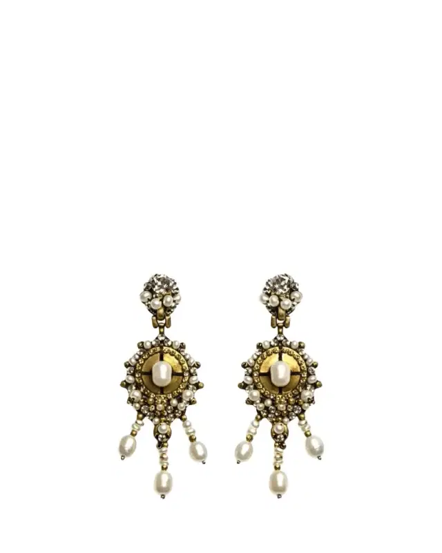 RANJANA KHAN Novalie Pearl Clip-On Earrings